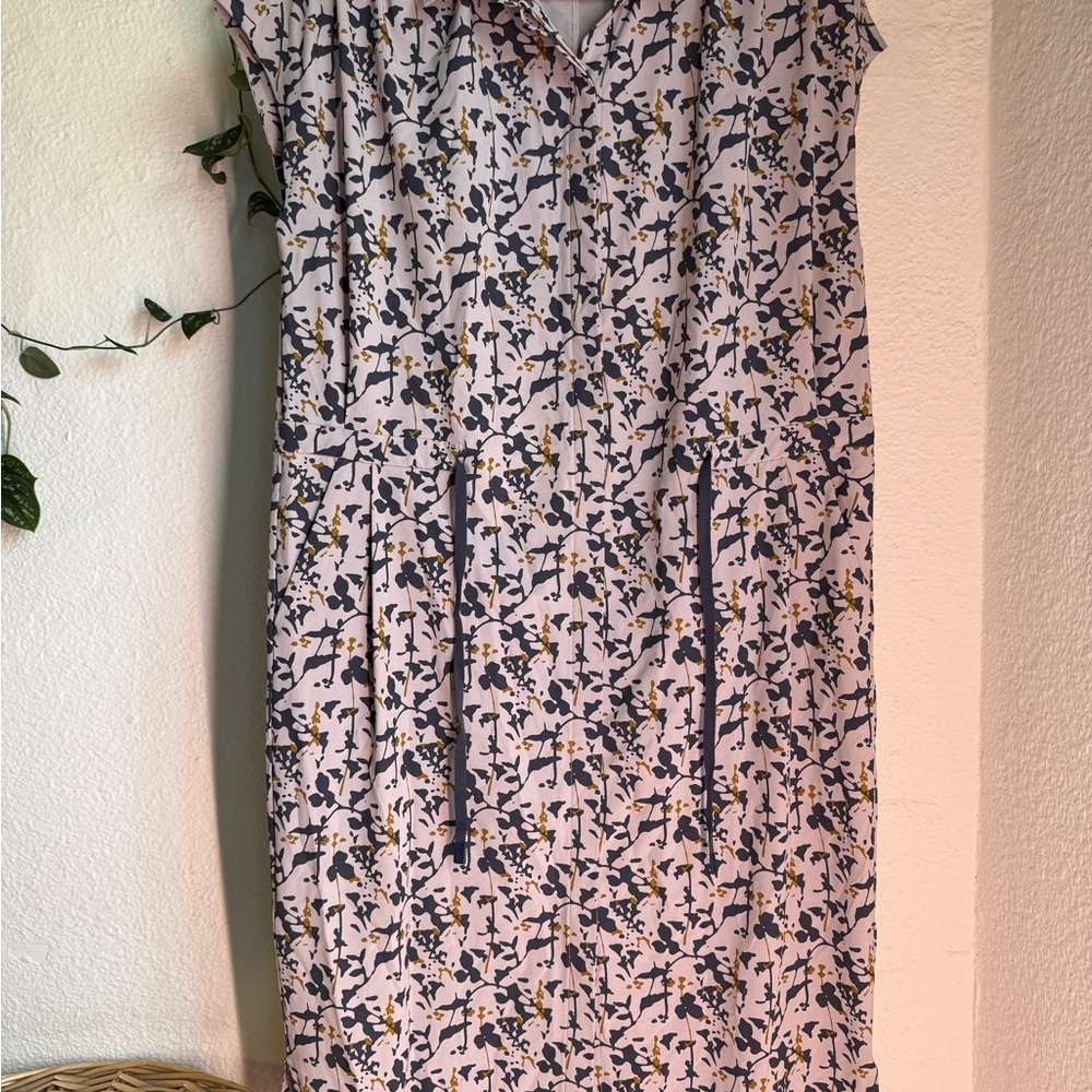 REI Cooperative Floral Dress with Blue and Yellow Patterns